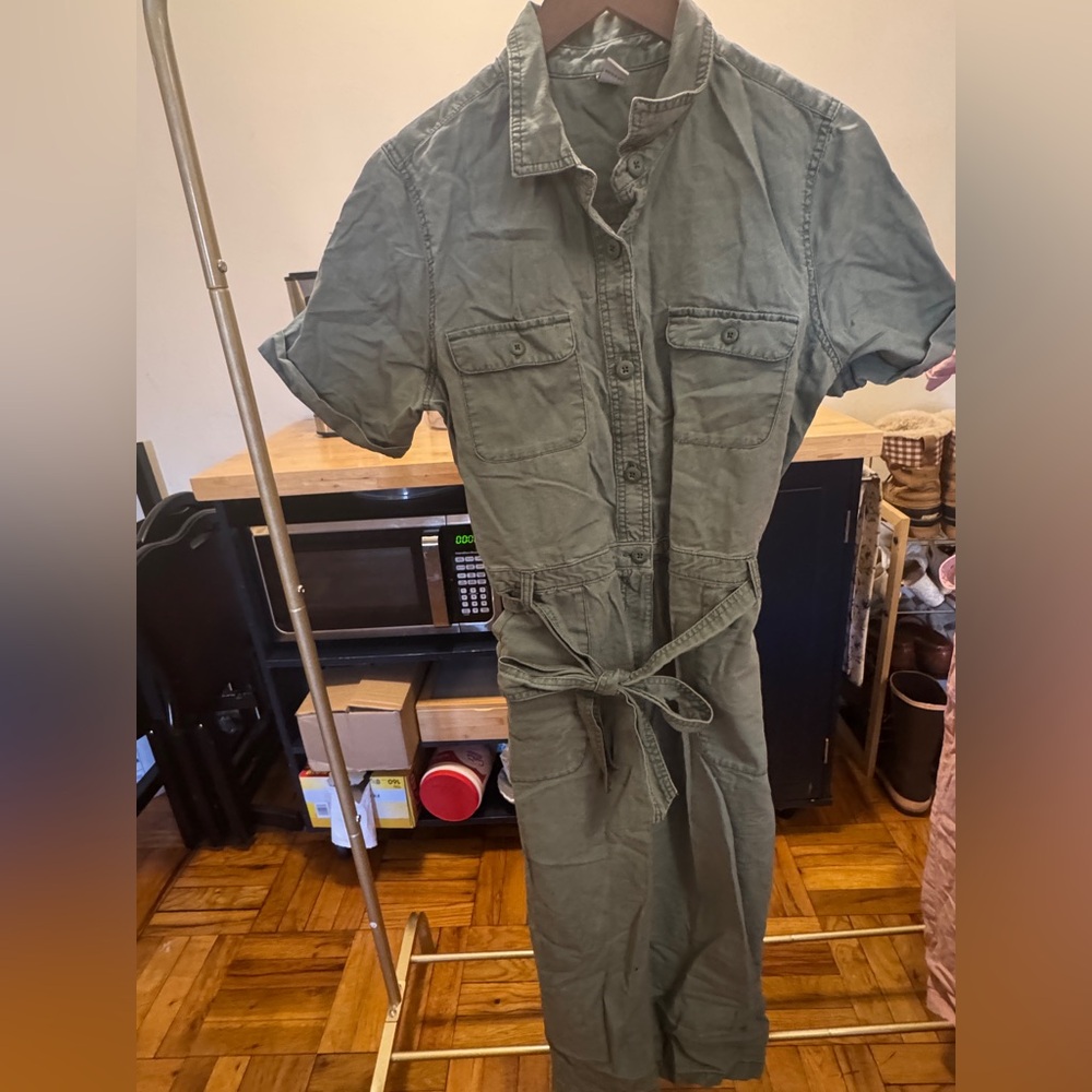 Green Utility Jumpsuit